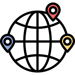 Globe Location  Icon