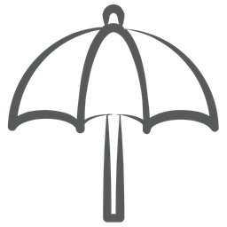 Beach Umbrella Brolley Rainshade Icon