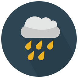 Clouds And Raindrops  Icon