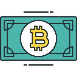 Efectivo de bitcoins  Icono