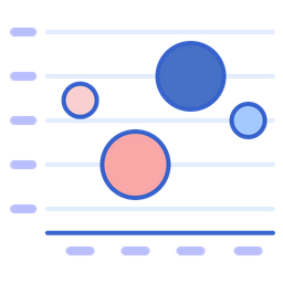 Gráfico de bolhas  Ícone