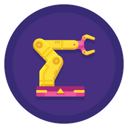 Automatisierter Roboterarm  Symbol