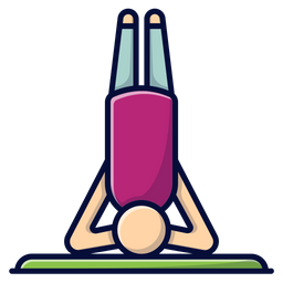 Headstand Yoga Gymnastics Icon
