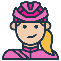 Female Cyclist  Icon