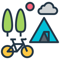 Bike Camping  Icon