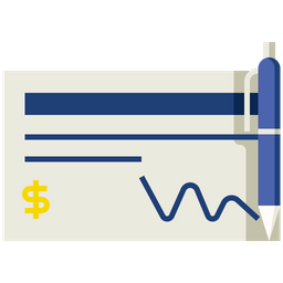 Bank Cheque  Icon