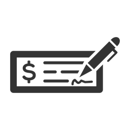 Bank Check  Icon