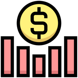 Dollar Graph  Icon