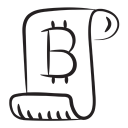 Bitcoin Document  Icon