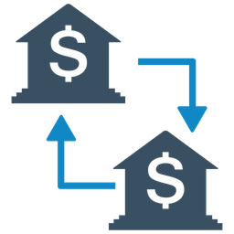 Banco para banco  Ícone