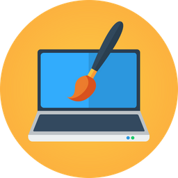 Laptop Brush  Icon