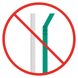 Ban Plastic Straw  Icon