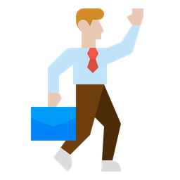 Running businessman  Icon