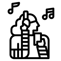 Musik Mädchen  Symbol