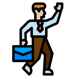 Running businessman  Icon