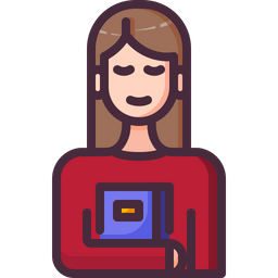 Girl Student  Icon