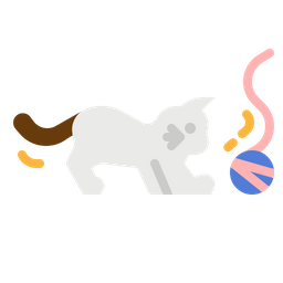 Cat Play Yarn Ball  Icon