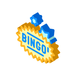 Bingo Juego Isometrico Icono