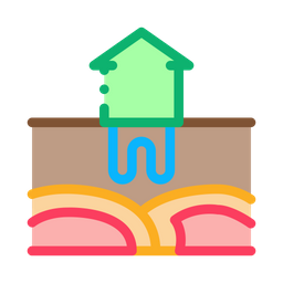 Haus Geothermie  Symbol