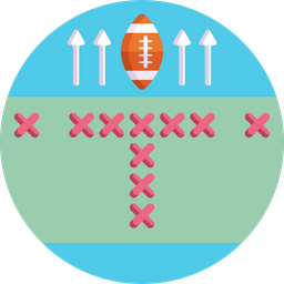 Amerikanischer Fußball  Symbol