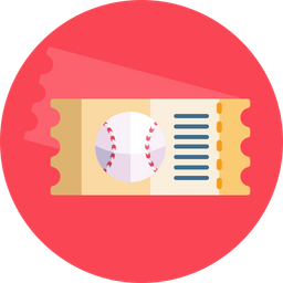 Baseball game ticket  Icon