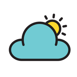 Cloud And Sun  Icon