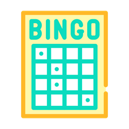 Bingo Tarjeta Color Icono