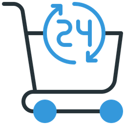 24 Hours Cart  Icon