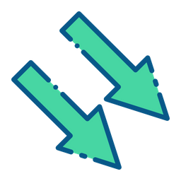 Down Right Arrow  Icon