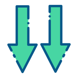 Double Down Arrow  Icon