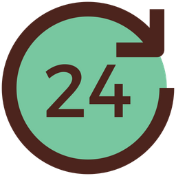 24 Stunden Service  Symbol