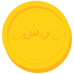 Moneda Oro Arabia Saudita Icono
