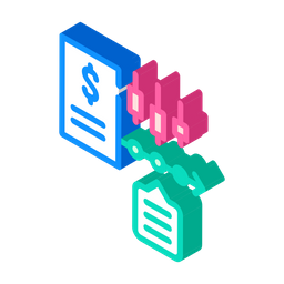 Financial Diagram Report  Icon