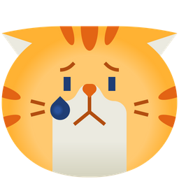 Upset Emoticon Cat Icon