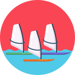 Saling Boats Sea Icon
