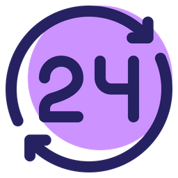 24 Stunden Service  Symbol