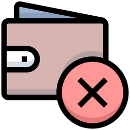 Cancel Wallet  Icon