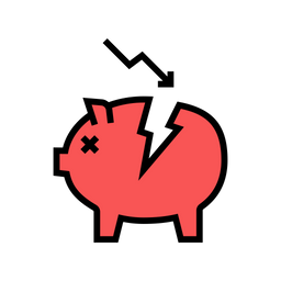 Damaged Piggy Bank  Icon