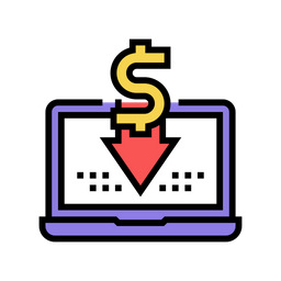 Laptop Finance  Icon