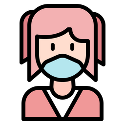 Girl With Mask  Icon