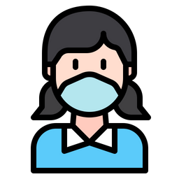 Girl With Mask  Icon