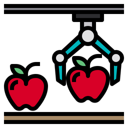 Apfel-Roboter-Landwirtschaft  Symbol