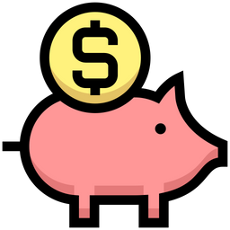 Dollar Piggy Bank  Icon