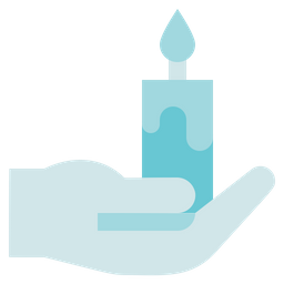 Funeral Hold Candle Light Icon