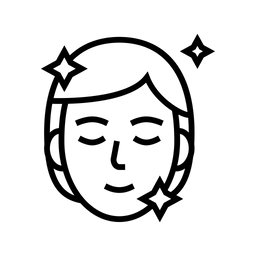 Sauberes Gesicht  Symbol