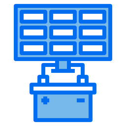 태양 전지 패널 배터리  아이콘