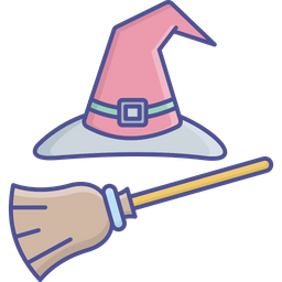 Broom And Hat  Icon