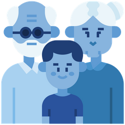 Grandparents and grandson  Icon