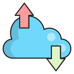 Cloud Storage Upload Download  Icon