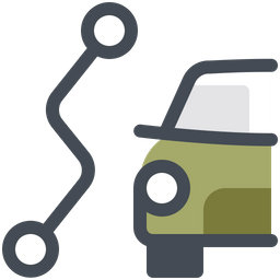 Car Route  Icon